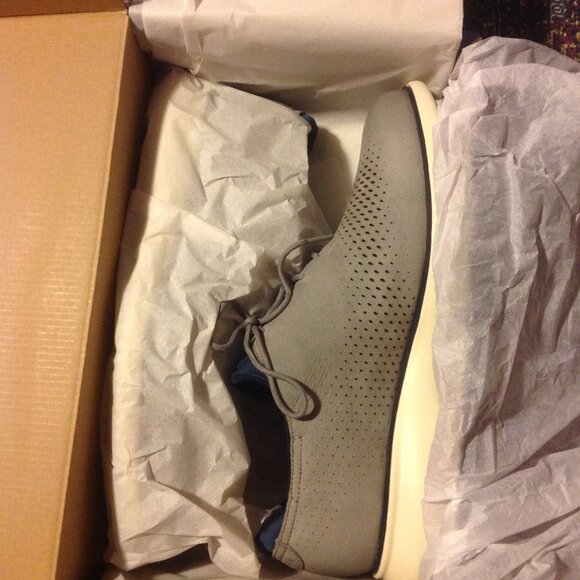 Cole Haan Men's 2.ZeroGrand Gray Nubuck Wingtip Oxford Shoes - 11.5M- New in Box - Picture 7 of 9